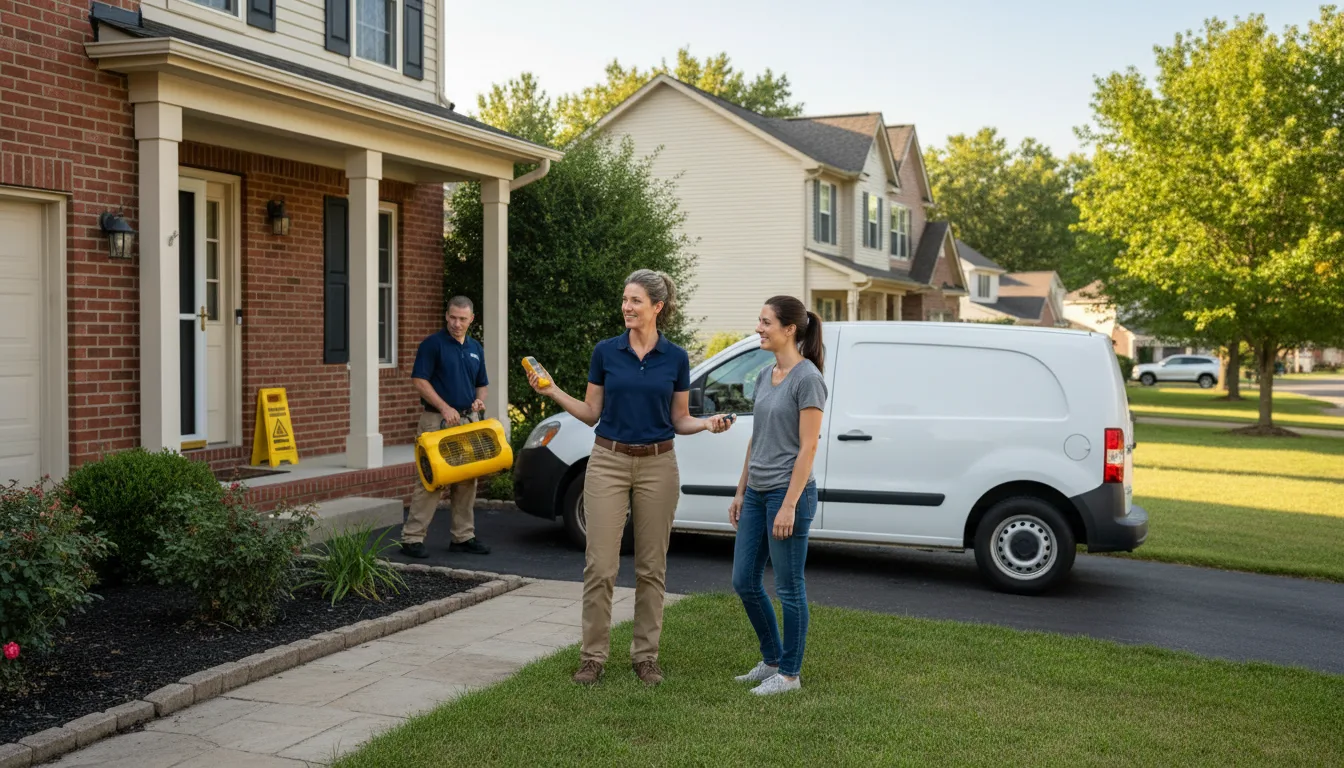 Residential water damage restoration in Crete, NE